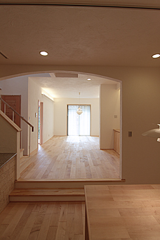 国産　板屋楓（イタヤ カエデ）無垢フローリング　施工写真