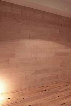 国産　板屋楓（イタヤ カエデ）無垢フローリング　施工写真