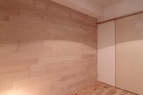 国産　板屋楓（イタヤ カエデ）無垢フローリング　施工写真