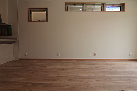 楢（なら／オーク） 無垢フローリング　施工写真