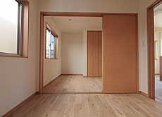 楢（なら／オーク） 無垢フローリング　施工写真