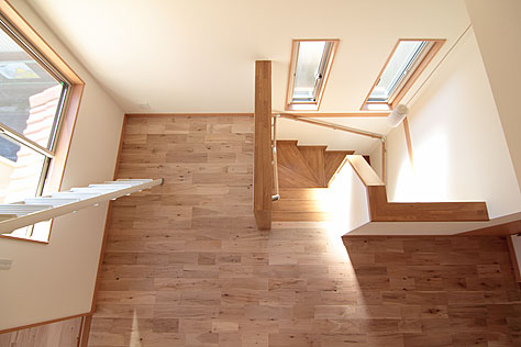 楢（なら／オーク） 無垢フローリング　施工写真