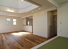 楢（なら／オーク） 無垢フローリング　施工写真