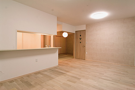 楢（なら／オーク） 無垢フローリング　施工写真