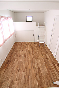 楢（なら／オーク） 無垢フローリング　施工写真