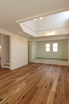 楢（なら／オーク） 無垢フローリング　施工写真