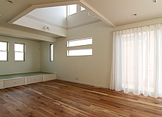 楢（なら／オーク） 無垢フローリング　施工写真