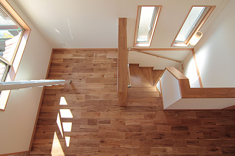 楢（なら／オーク） 無垢フローリング　施工写真