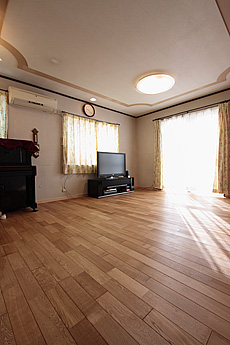 楢（なら／オーク） 無垢フローリング　施工写真