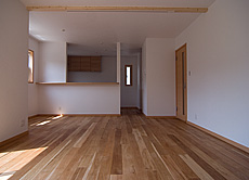 楢（なら／オーク） 無垢フローリング　施工写真