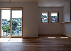 楢（なら／オーク） 無垢フローリング　施工写真