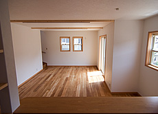 楢（なら／オーク） 無垢フローリング　施工写真