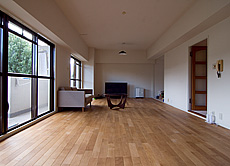 楢（なら／オーク） 無垢フローリング　施工写真