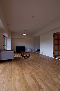 楢（なら／オーク） 無垢フローリング　施工写真