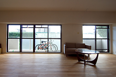 楢（なら／オーク） 無垢フローリング　施工写真