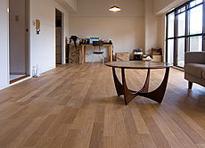 楢（なら/オーク） 無垢フローリング 施工写真