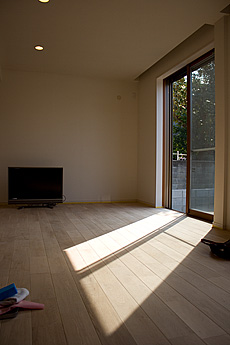 楢（なら／オーク） 無垢フローリング　施工写真