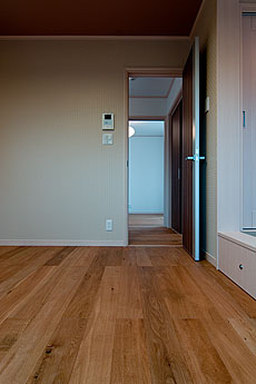 楢（なら／オーク） 無垢フローリング　施工写真