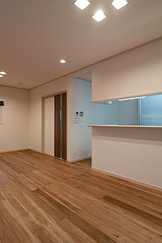 楢（なら／オーク） 無垢フローリング　施工写真