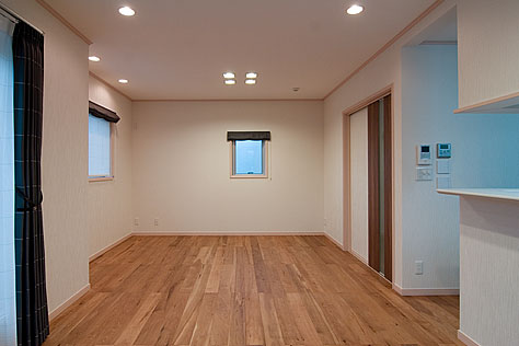 楢（なら／オーク） 無垢フローリング　施工写真