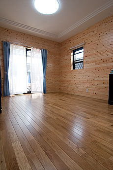 楢（なら／オーク） 床暖房対応　無垢フローリング　施工写真