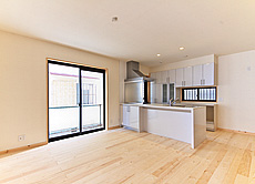 パイン　無垢フローリング　施工写真