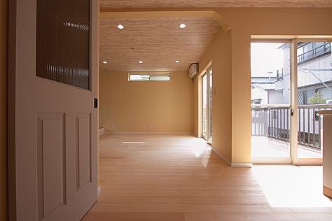 パイン 無垢フローリング（節なしグレード） 施工写真