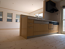 パイン 床暖房対応 無垢フローリング 施工写真