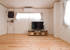 パイン 無垢フローリング 施工写真