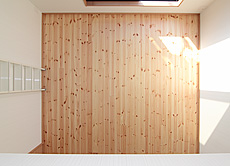 パイン　無垢フローリング　施工写真