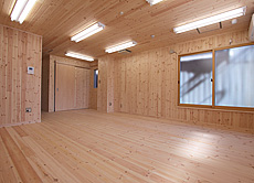 パイン　無垢フローリング & 無垢羽目板　施工写真