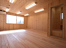 パイン　無垢フローリング & 無垢羽目板　施工写真