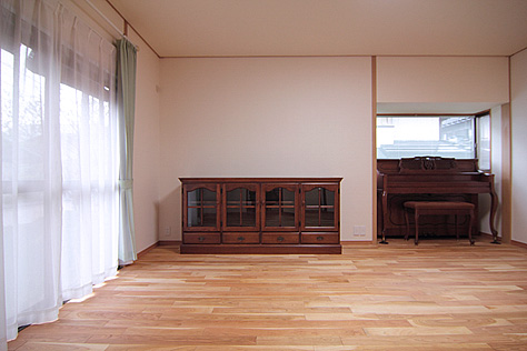 山桜（本桜）　無垢フローリング　施工写真