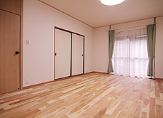 山桜（本桜）　無垢フローリング　施工写真