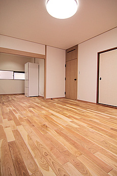 山桜（本桜）　無垢フローリング　施工写真