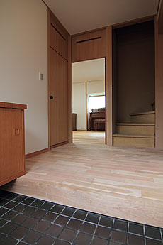 山桜（本桜）　無垢フローリング　施工写真