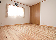 杉（すぎ）無垢フローリング　施工写真