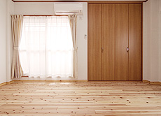 杉（すぎ）無垢フローリング　施工写真