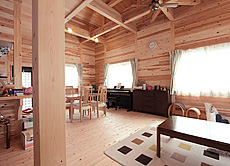 杉（すぎ）無垢フローリング　施工写真