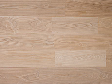 写真：タモ（アッシュ）　幅広フローリング（無塗装・UNIタイプ　節なし）