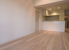 タモ（アッシュ）無垢フローリング　施工写真