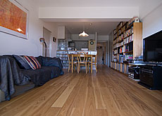 タモ（アッシュ） 無垢フローリング（幅広タイプ） 施工写真