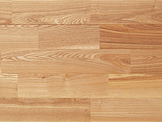 写真：タモ（アッシュ）　幅広フローリング（エコウレタン塗装品・UNIタイプ　小節）