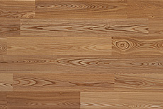 写真：タモ（アッシュ）　無垢フローリング（エコウレタン塗装品・UNIタイプ　節なし）