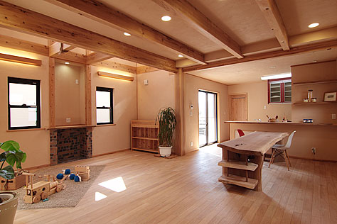 鬼くるみ（ウォールナット） 無垢フローリング　施工写真