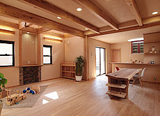 鬼くるみ（ウォールナット） 無垢フローリング 施工写真