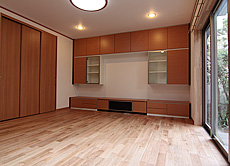 鬼くるみ（ウォールナット） 無垢フローリング　施工写真