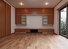 鬼くるみ（ウォールナット） 無垢フローリング　施工写真