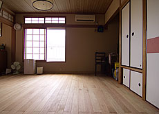 鬼くるみ（ウォールナット） 無垢フローリング　施工写真