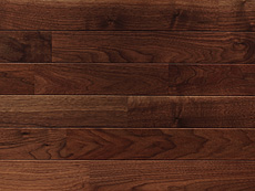 写真：ブラックウォールナット　無垢フローリング　エコウレタン塗装・UNI・小節